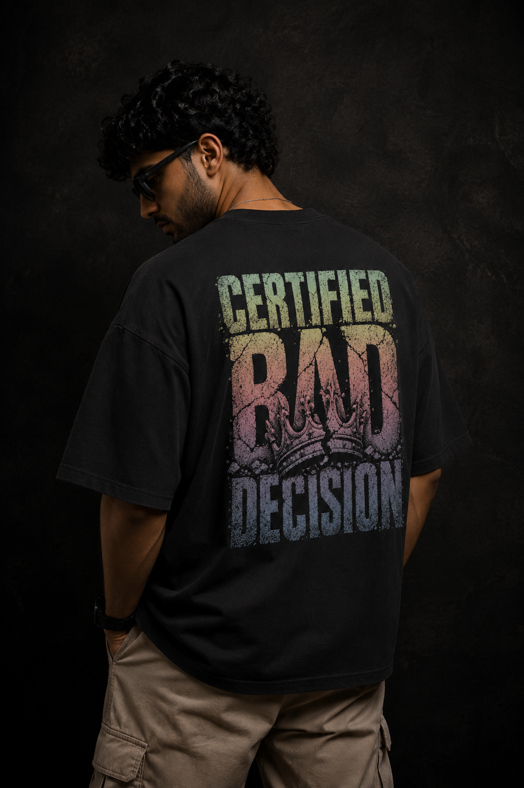 Certified Bad Decision 260 GSM Premium Oversized Tee