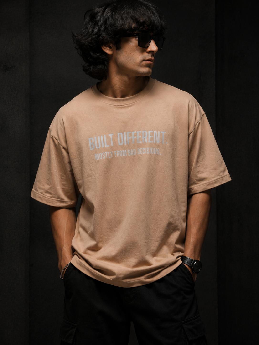 Built Different 260 GSM Premium Oversized Tee-3