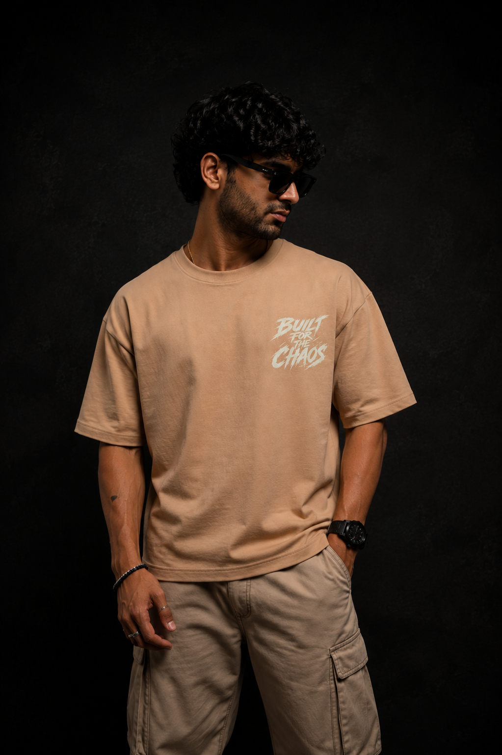 Built For The Chaos 260 GSM Premium Oversized Tee-11