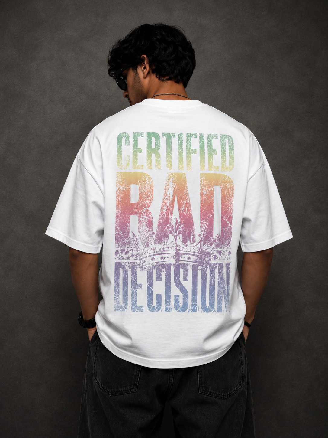 Certified Bad Decision 260 GSM Premium Oversized Tee-6