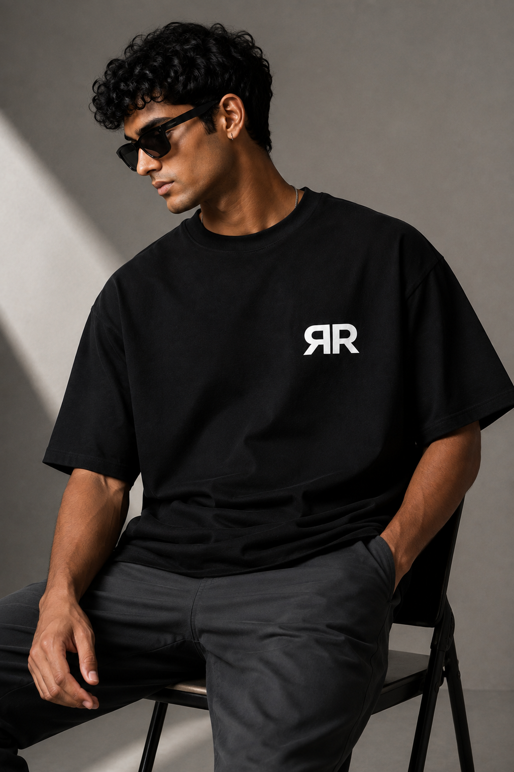 Mentally On Vacation, Physically In A Meeting 260 GSM Premium Oversized Tee-3
