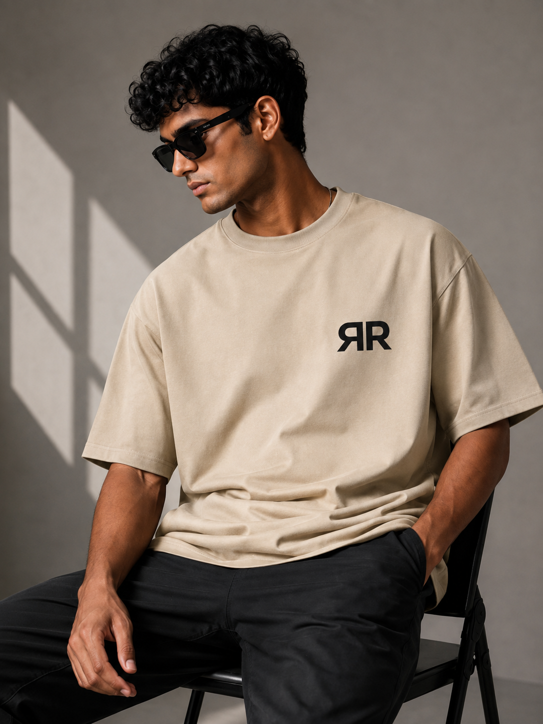 Mentally On Vacation, Physically In A Meeting 260 GSM Premium Oversized Tee-14