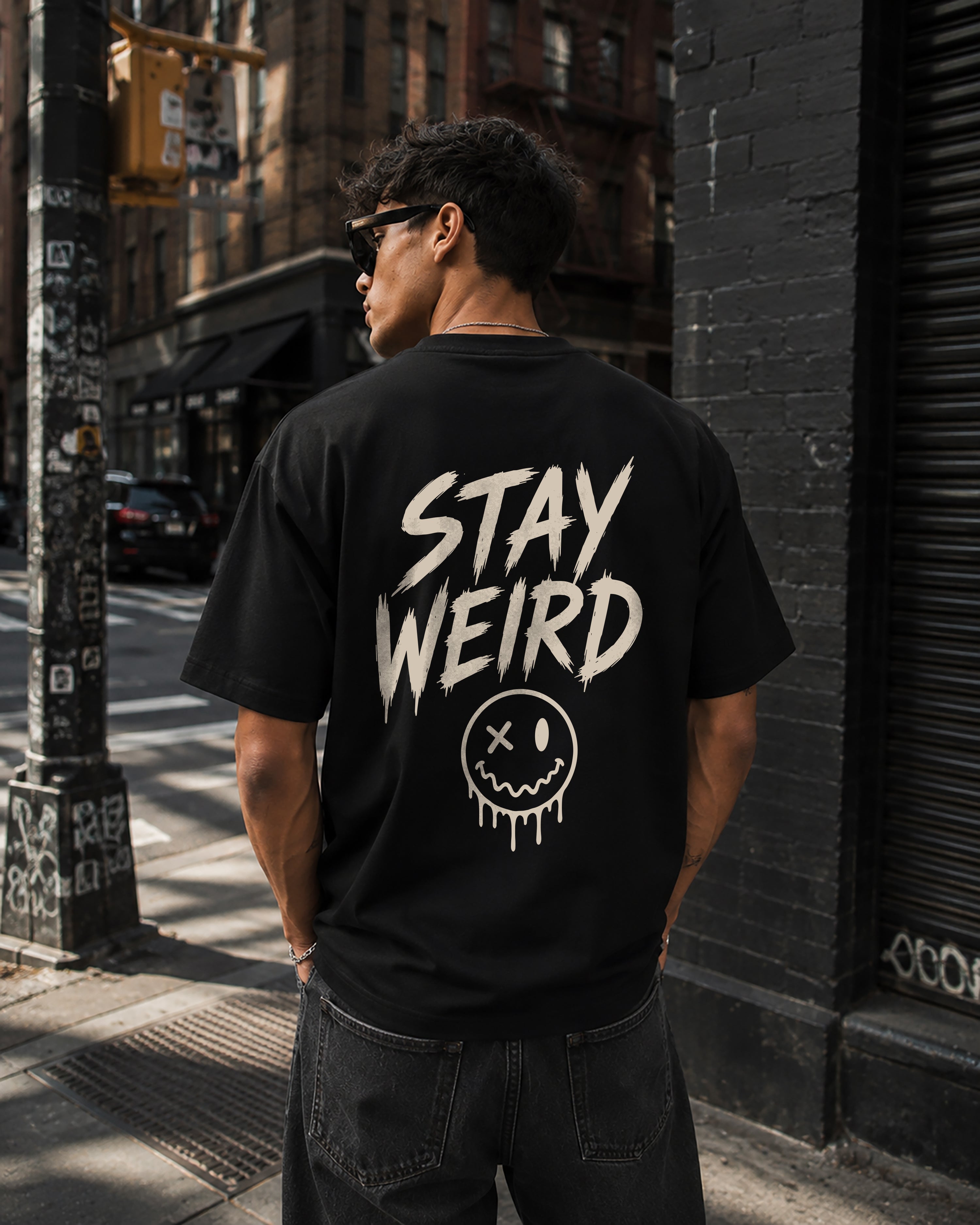 Stay Weird 260 GSM Premium Oversized Tee