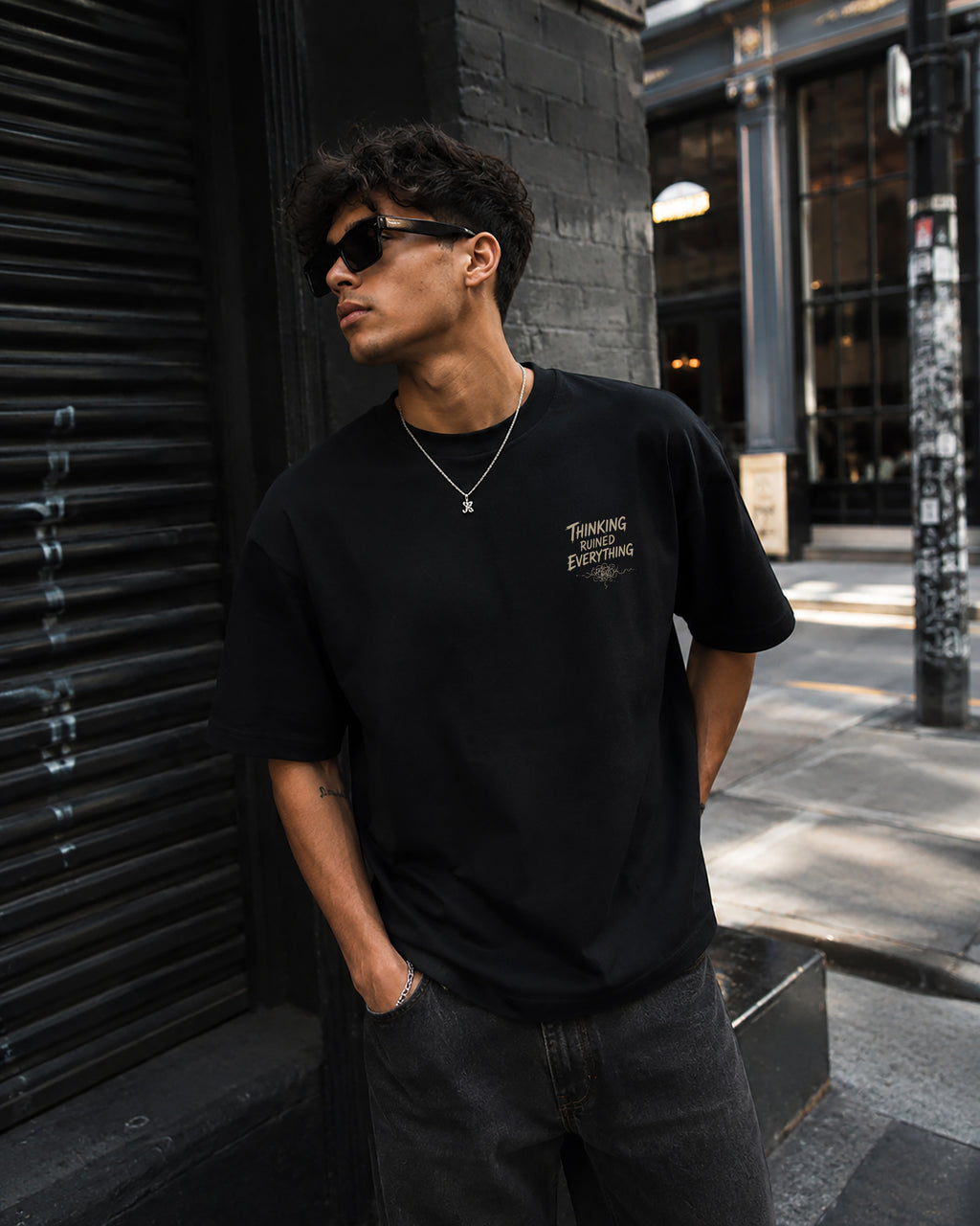 Thinking Ruined Everything 260 GSM Premium Oversized Tee