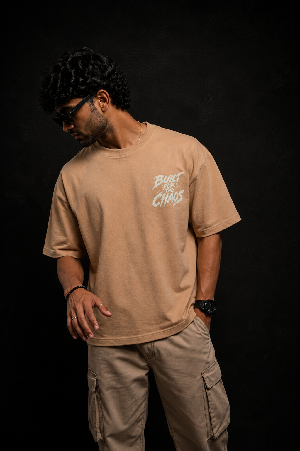 Built For The Chaos 260 GSM Premium Oversized Tee-12