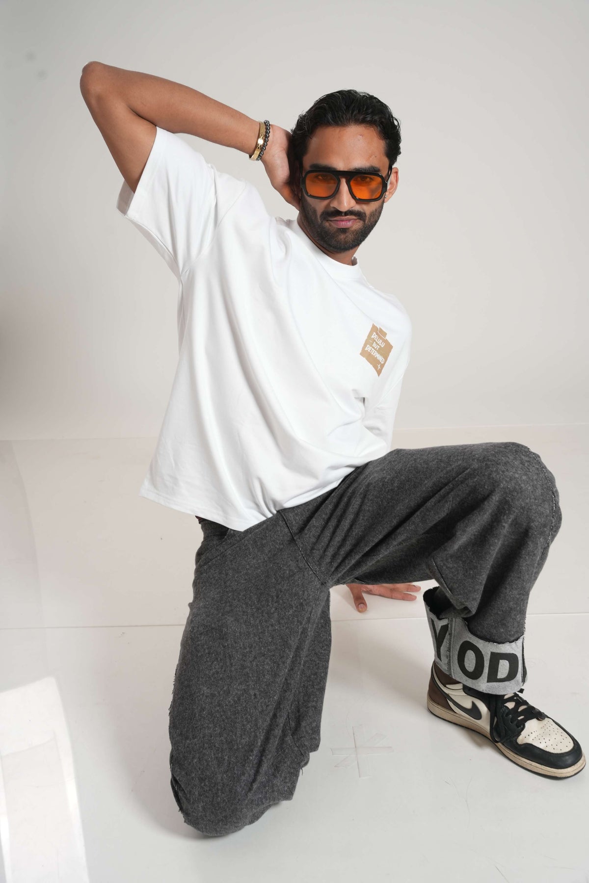 Delulu But Determined 260 GSM Premium Oversized Tee-16