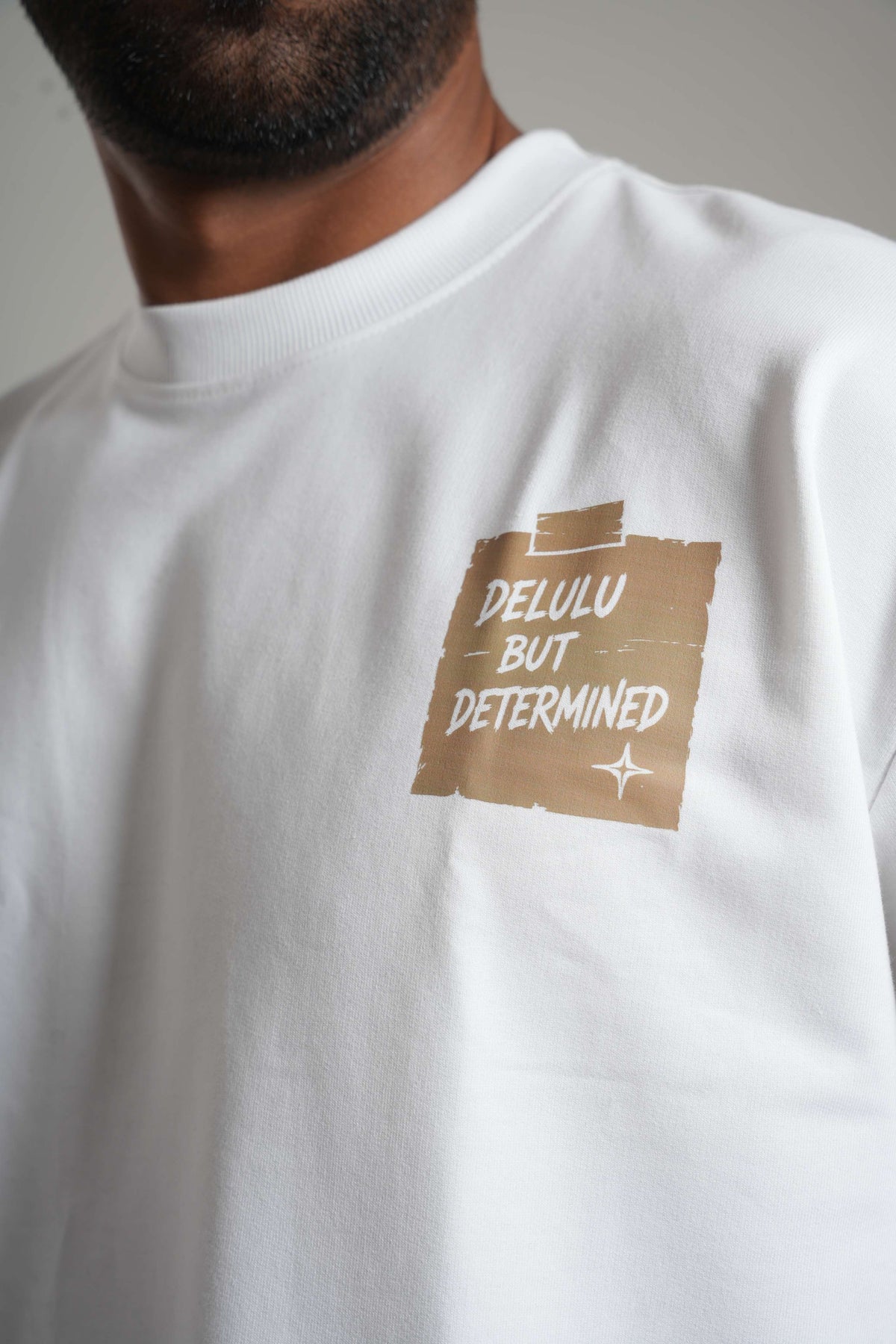 Delulu But Determined 260 GSM Premium Oversized Tee-23