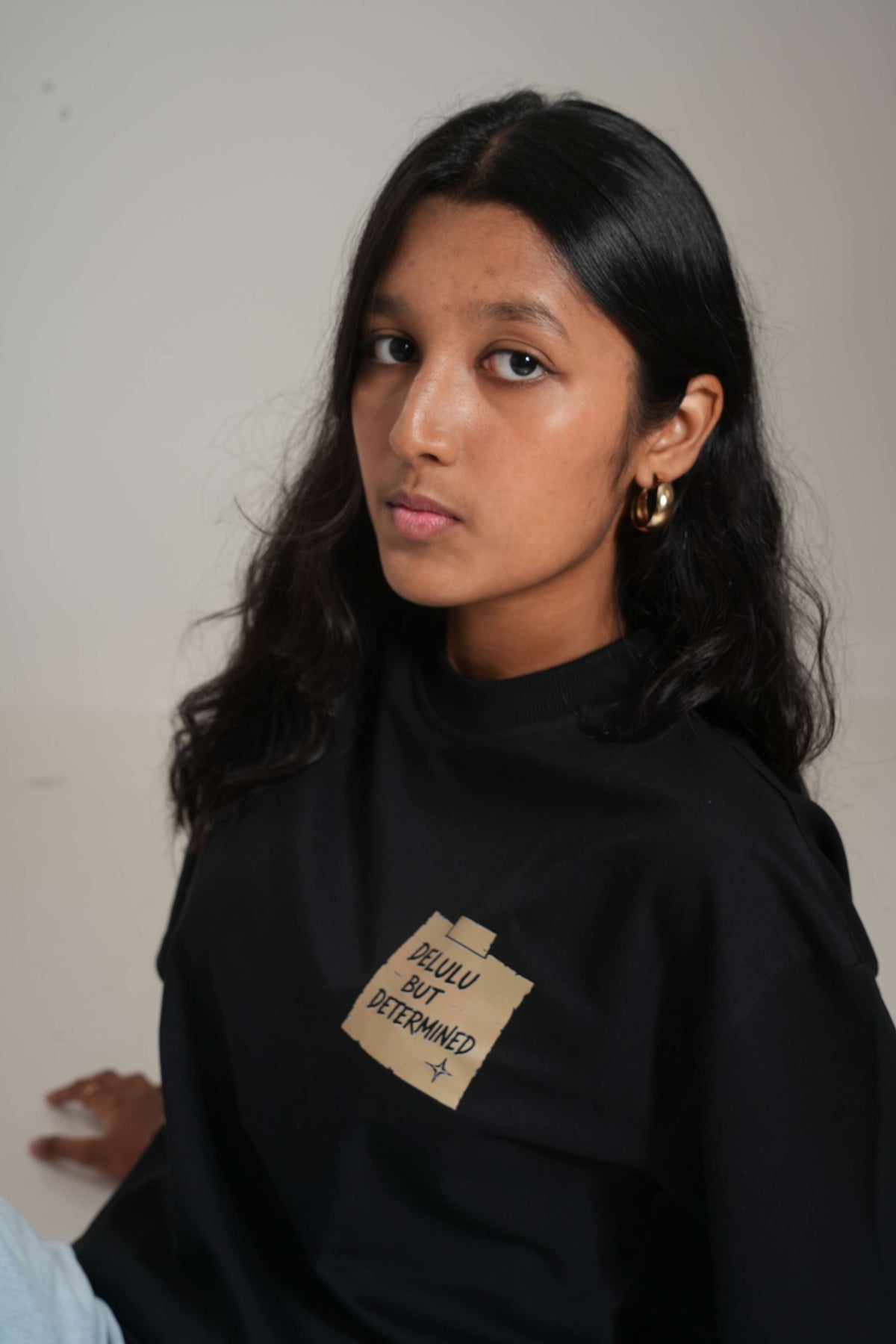 Delulu But Determined 260 GSM Premium Oversized Tee-2
