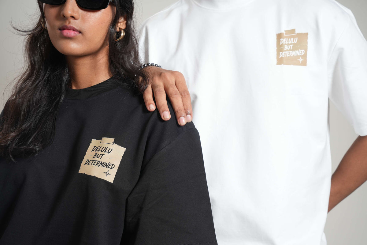 Delulu But Determined 260 GSM Premium Oversized Tee-9