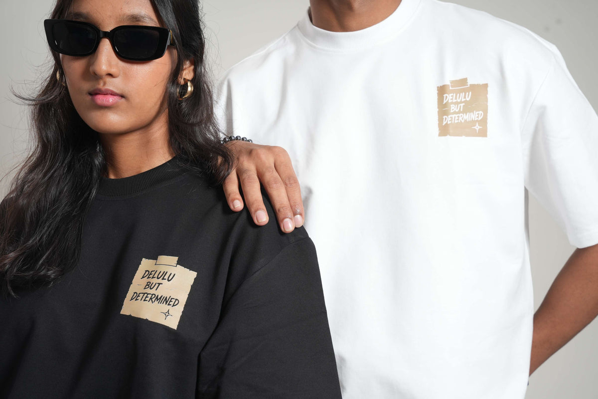 Delulu But Determined 260 GSM Premium Oversized Tee-10