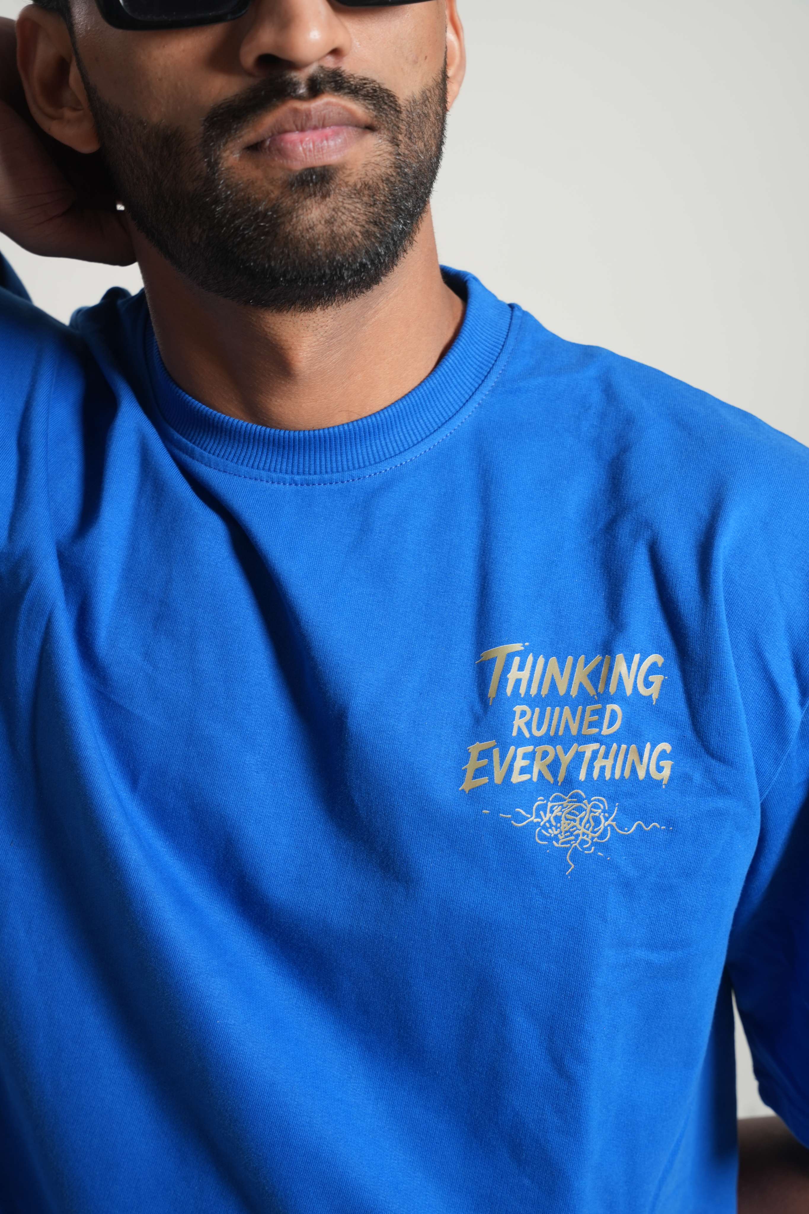 Overthinking Things That Never Applied For Existence 260 GSM Premium Oversized Tee