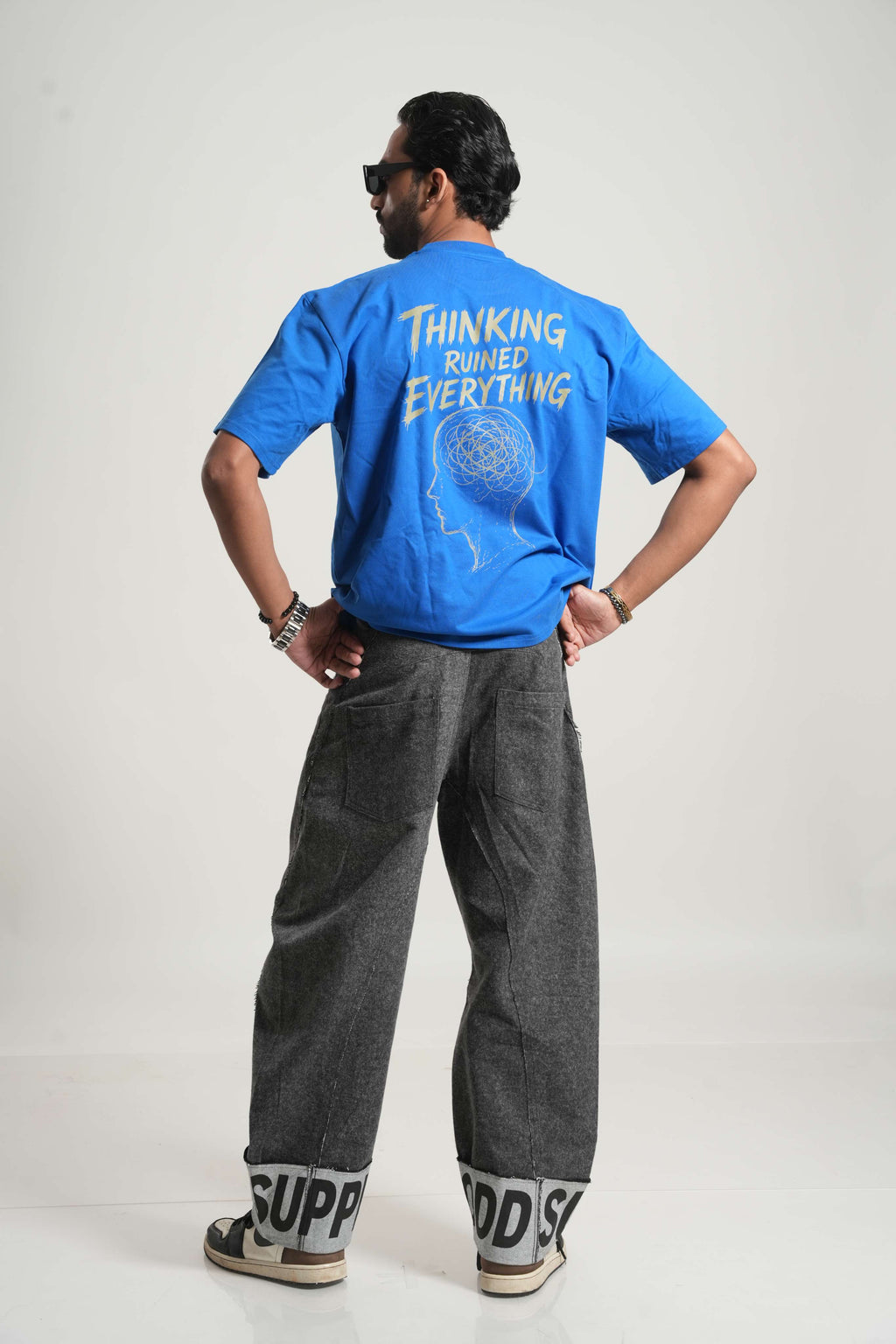 Overthinking Things That Never Applied For Existence 260 GSM Premium Oversized Tee