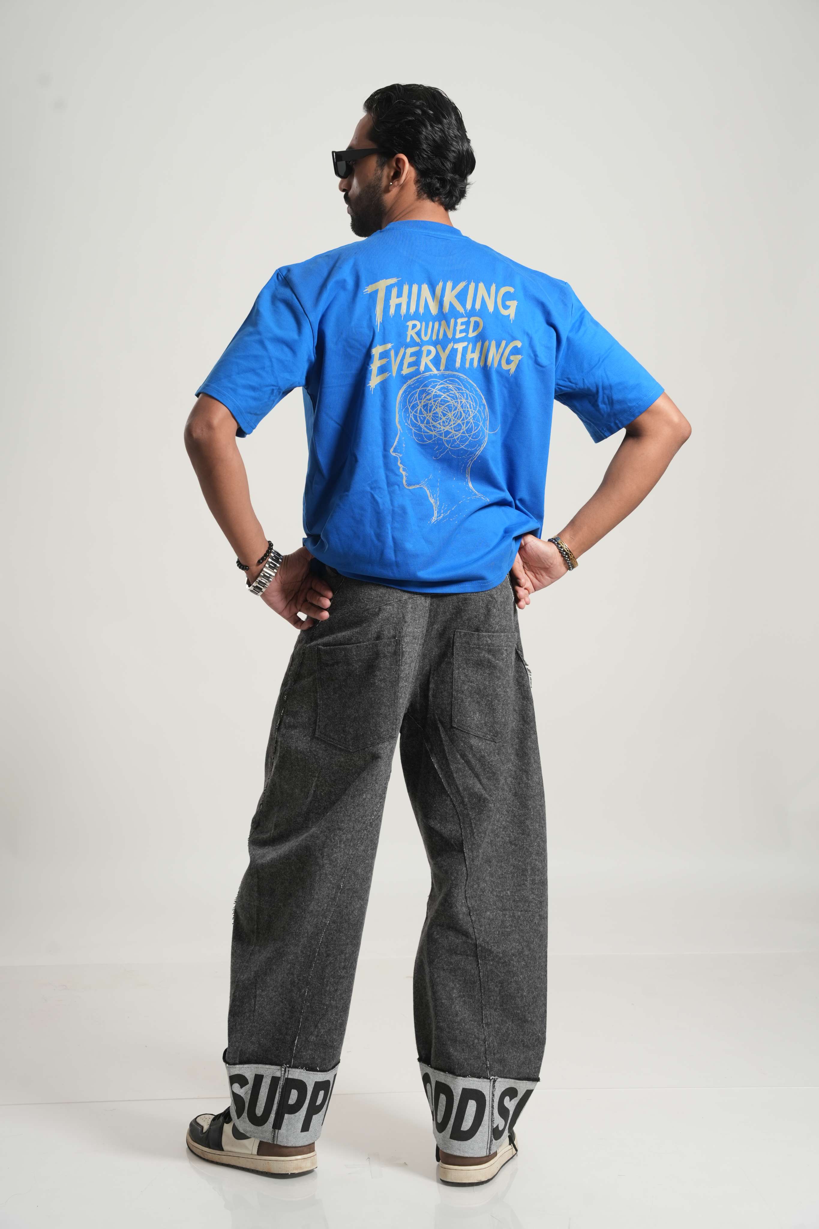 Overthinking Things That Never Applied For Existence 260 GSM Premium Oversized Tee