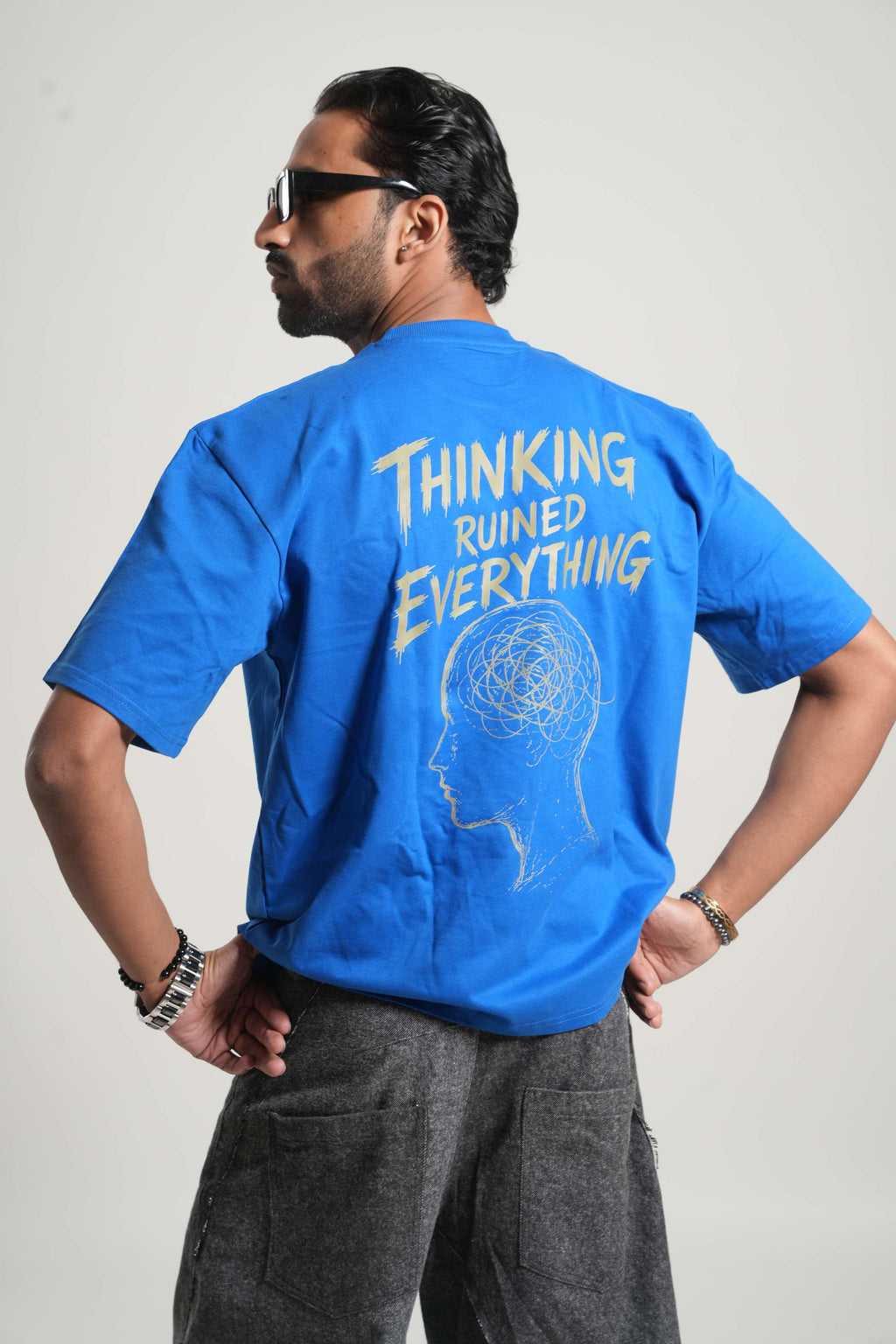 Overthinking Things That Never Applied For Existence 260 GSM Premium Oversized Tee