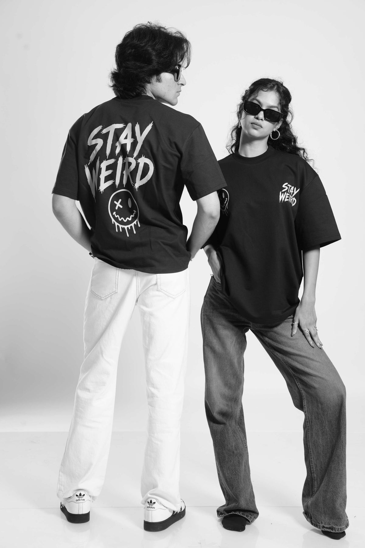 Stay Weird 260 GSM Premium Oversized Tee-27