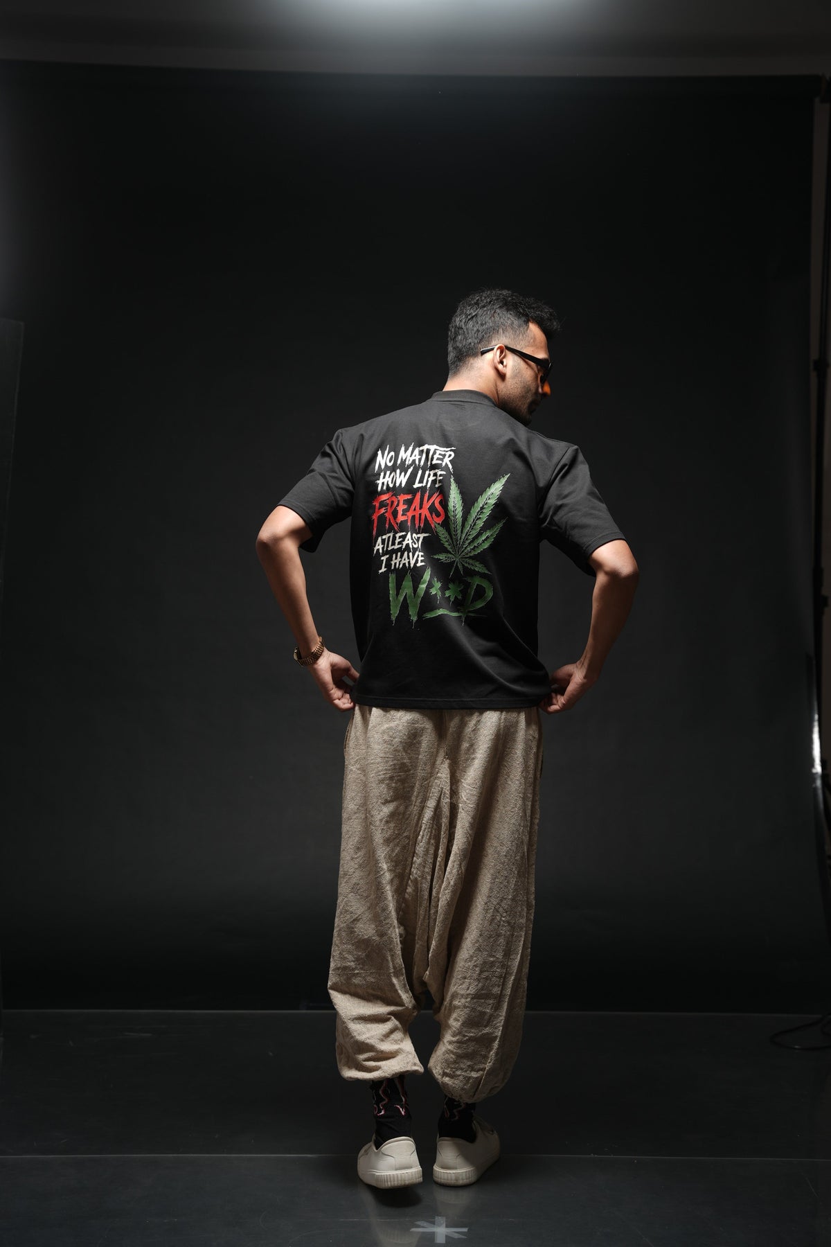 No Matter How Life Freaks – 260 GSM Premium Oversized Tee-7