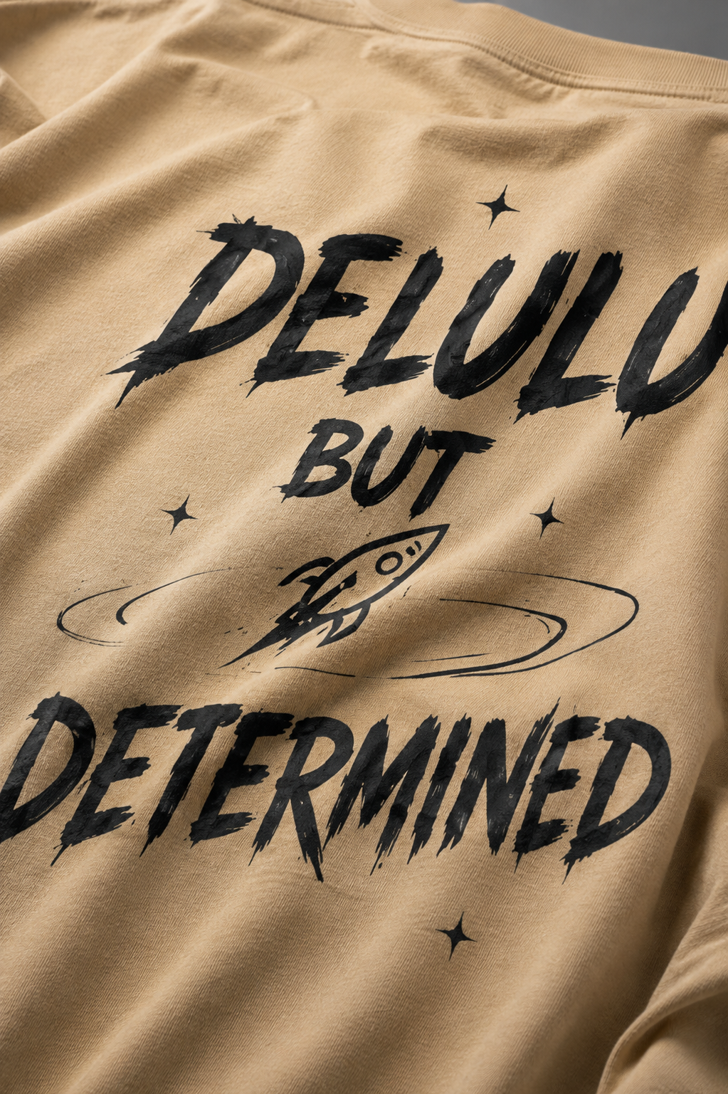 Delulu But Determined 260 GSM Premium Oversized Tee-25