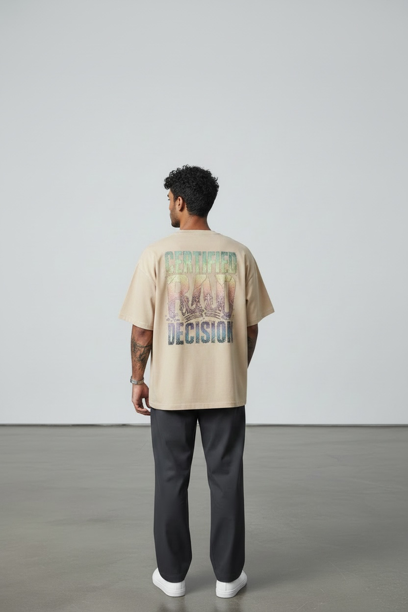 Certified Bad Decision 260 GSM Premium Oversized Tee