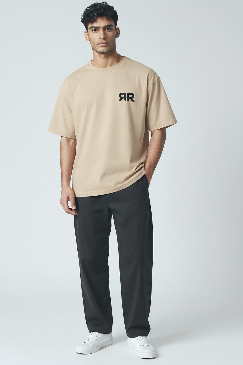 Mentally On Vacation, Physically In A Meeting 260 GSM Premium Oversized Tee