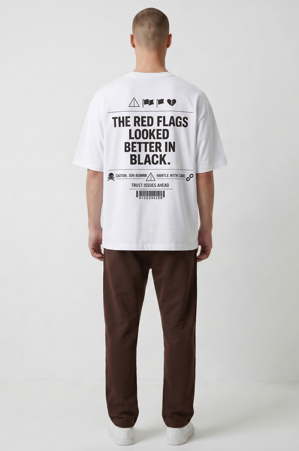 The Red Flags Looked Better In Black 260 GSM Premium Oversized Tee