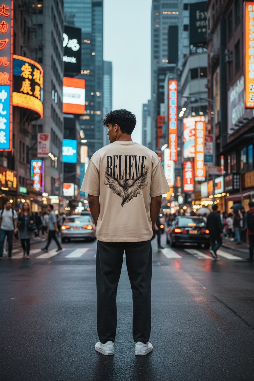 BELIEVE. – 260 GSM Premium Oversized Tee