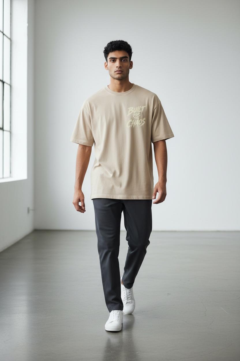 Built For The Chaos 260 GSM Premium Oversized Tee