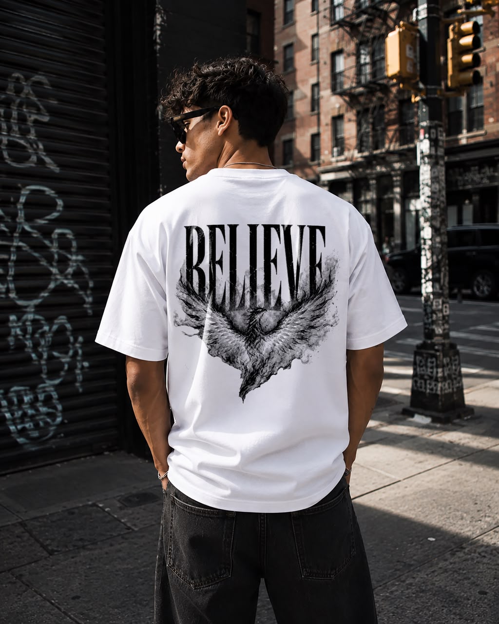 BELIEVE. – 260 GSM Premium Oversized Tee