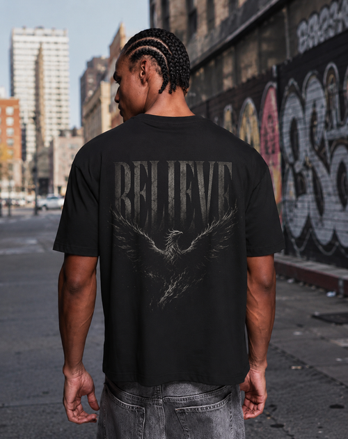 BELIEVE. – 260 GSM Premium Oversized Tee